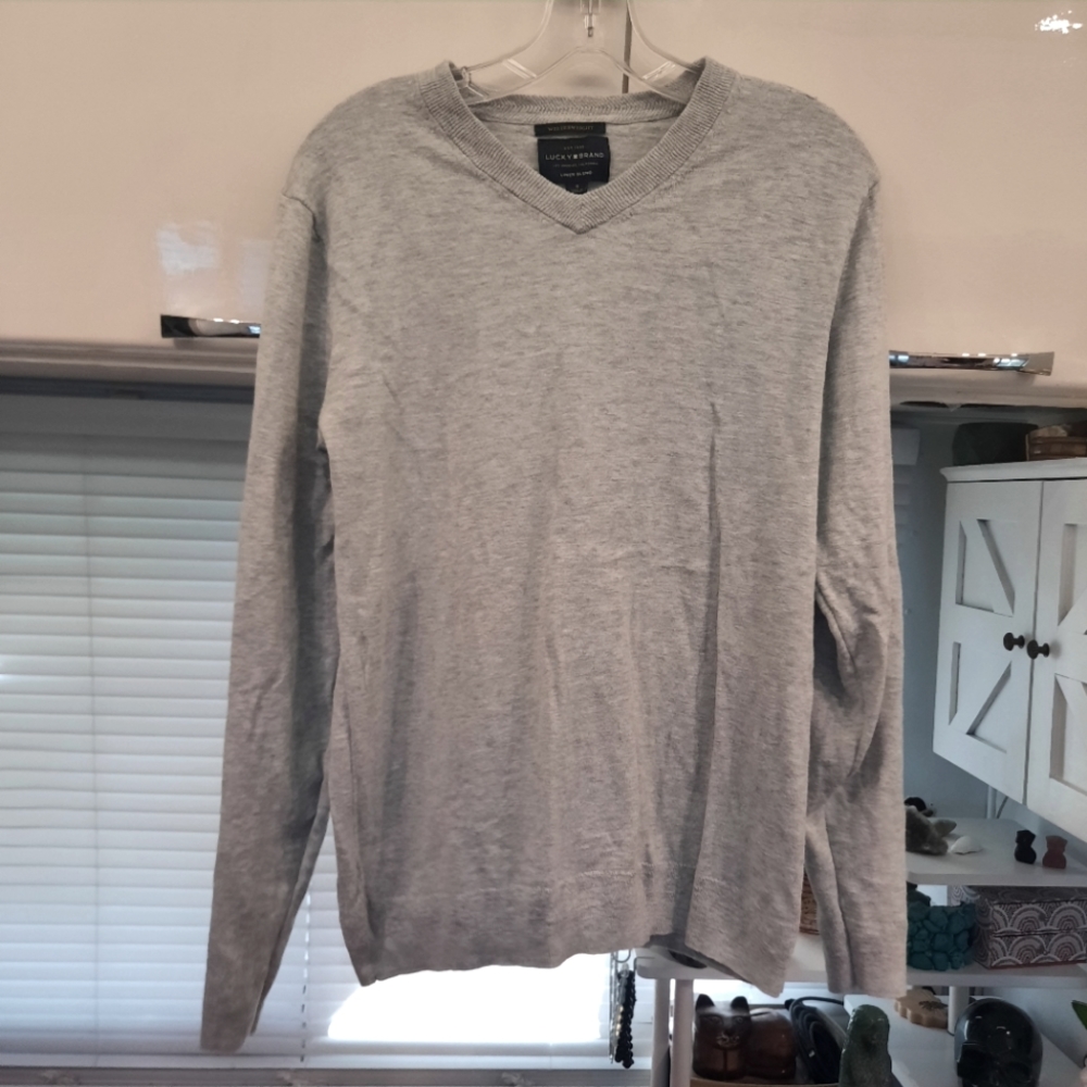 Lucky Brand Welterweight Linen Blend Sweater Small